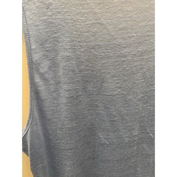 Poetry linen sleeveless women's top 12 Light Blue Scoop Neck Tank - Picture 9 of 10